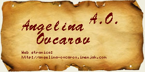 Angelina Ovčarov vizit kartica